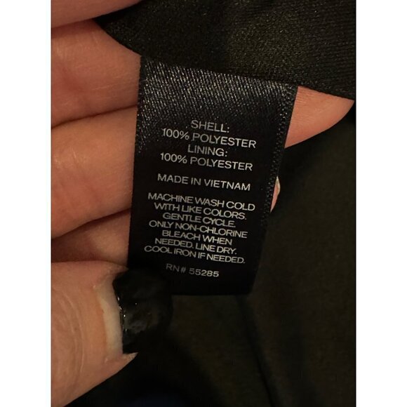 Express Black Ruffle V Neck Long Sheer Sleeve Fit And Flare Mini Dress Size 2 - Picture 10 of 11